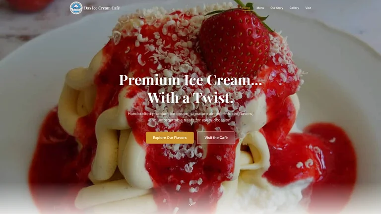 Das Ice Cream Café website preview