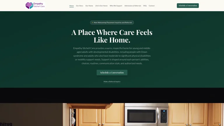 Empathy Sitchell Care website preview